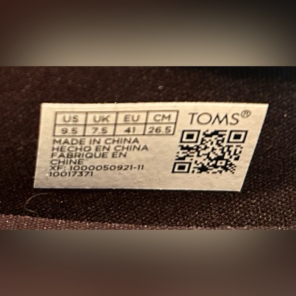 NWOT TOMS Women Alpargata Black Glitter shoes size 9.5 with CloudBound Sole - Picture 4 of 5